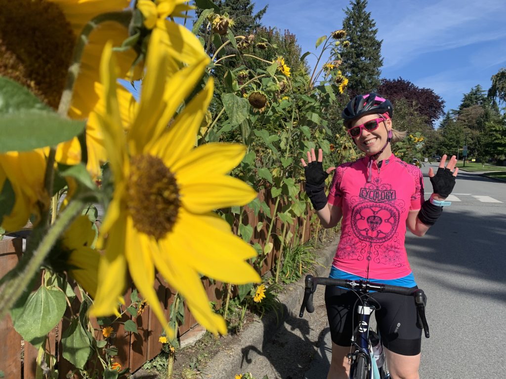 Spotting sunflowers while cycling with type-1 diabetes