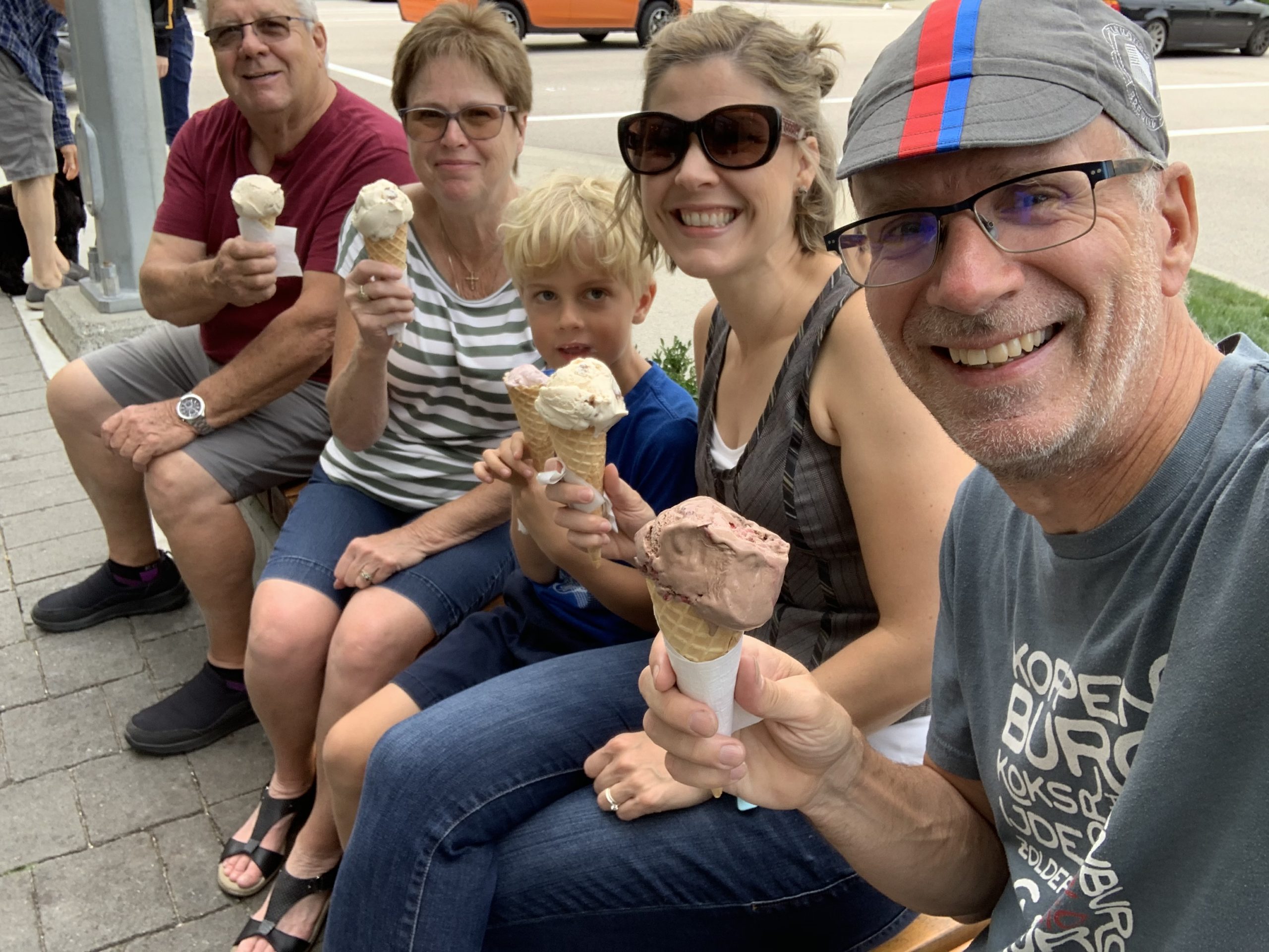 Ice cream with family